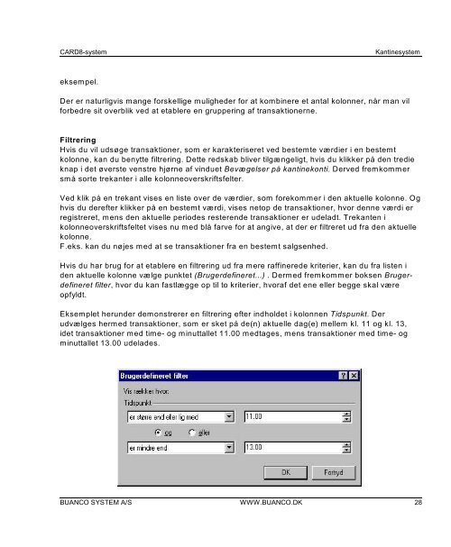 C8Kantine. Vejledning i kantinesystemer. Fylder 2,3 KB - BUANCO