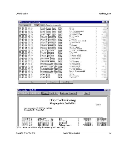 C8Kantine. Vejledning i kantinesystemer. Fylder 2,3 KB - BUANCO