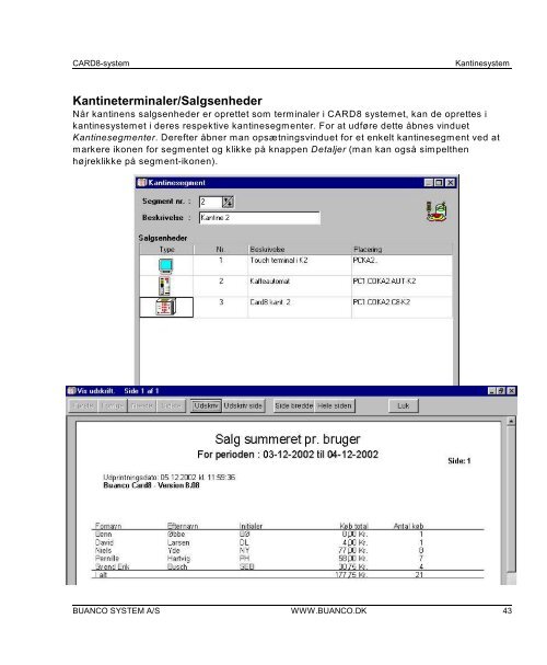 C8Kantine. Vejledning i kantinesystemer. Fylder 2,3 KB - BUANCO