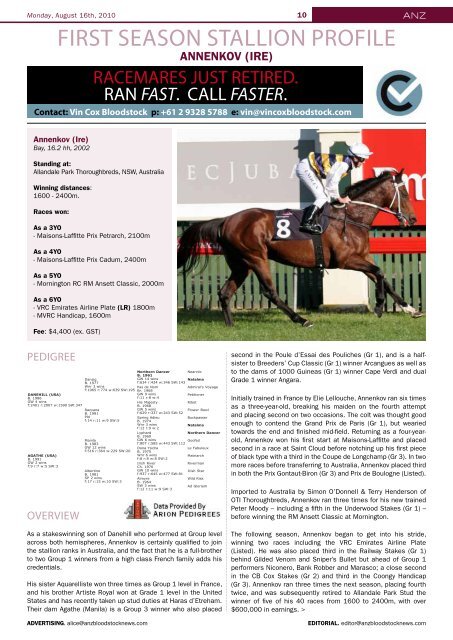 new zealand bloodstock news anz - Anzbloodstocknews.com