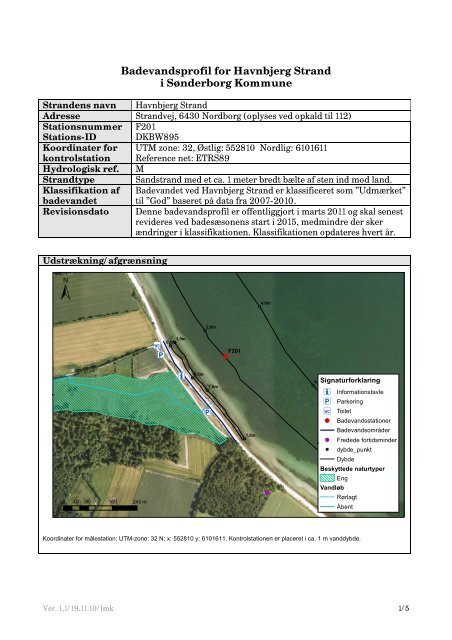 Badevandsprofil for Havnbjerg Strand i Sønderborg Kommune