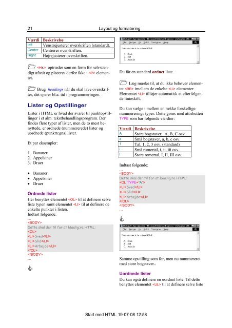 Start med HTML - PDF - KnowWare