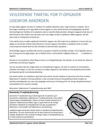 Vejledende timetal for it-administration - IT-vejlederforeningen