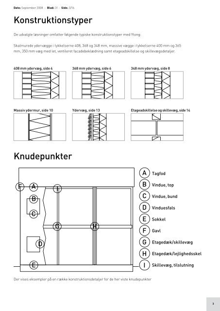 Ytong Typiske konstruktionsdetaljer