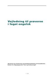 Vejledning til prøverne i faget engelsk
