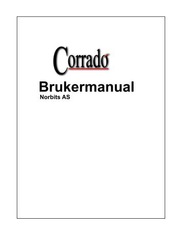 Brukermanual Corrado - Norbits