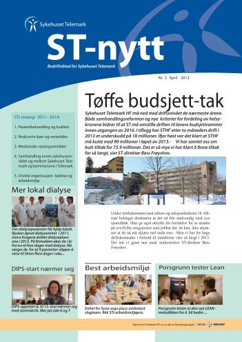 ST-Nytt nr. 3, 2013 - Sykehuset Telemark