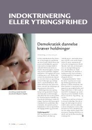 INDOKTRINERING ELLER YTRINGSFRIHED