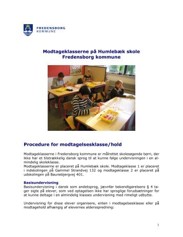 Modtageklasserne på Humlebæk skole Fredensborg kommune ...