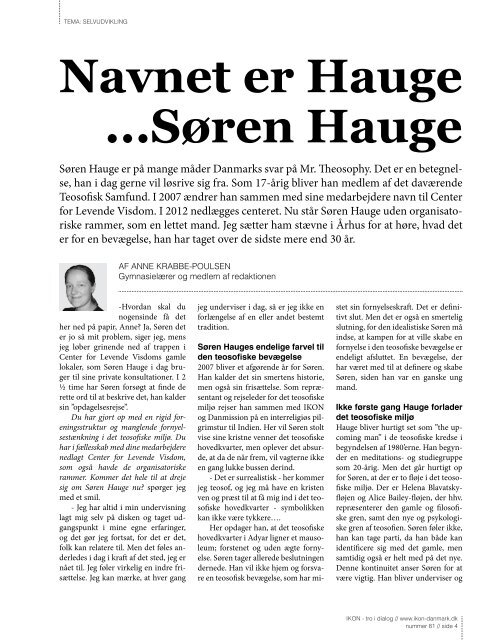 Navnet er Søren ...Søren Hauge - IKON - Danmark