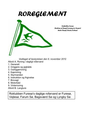 Reglement - Roklubben Furesø