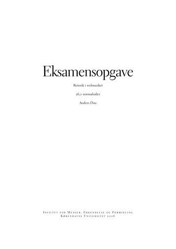 Eksamensopgave - kua