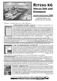 Gesamtverzeichnis Zeit und Eisenbahn 1992 - Ritzau KG