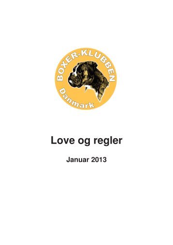 Boxer-klubbens love og regler