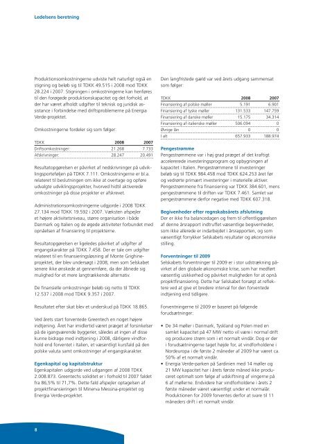 Årsrapport 2008 - Greentech Energy Systems A/S