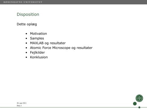 Slides fra foredrag om forsøg - alfin.dk