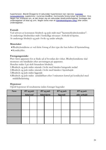 Laboratoriekursus Biologi B-niveau - KVUC