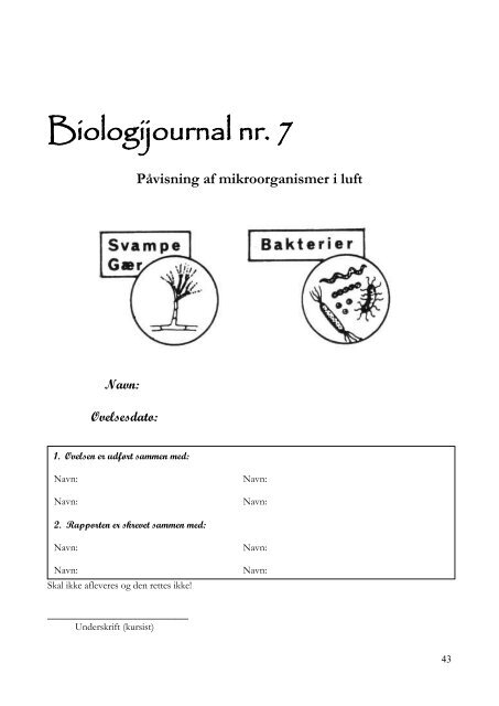 Laboratoriekursus Biologi B-niveau - KVUC