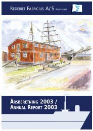 ÅRSBERETNING 2003 / ANNUAL REPORT 2003 - Erria