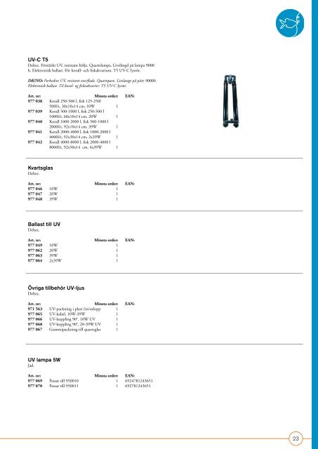 Produktkatalog 2011 Akvaristik Saltvatten - Hund & Kat