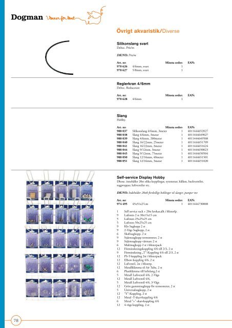 Produktkatalog 2011 Akvaristik Saltvatten - Hund & Kat