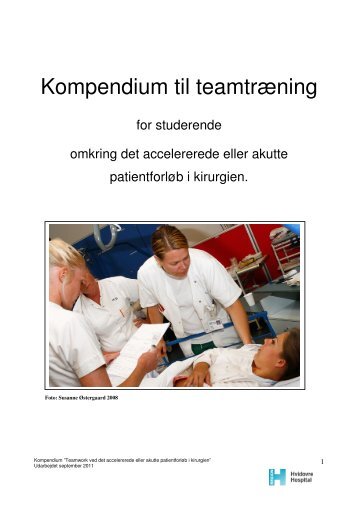 Kompendium til teamtræning - Hvidovre Hospital