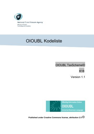 OIOUBL Kodeliste