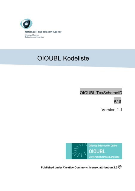 OIOUBL Kodeliste