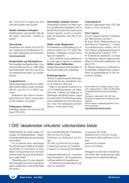 2005-2 slægt & data.pdf - DIS-Danmark