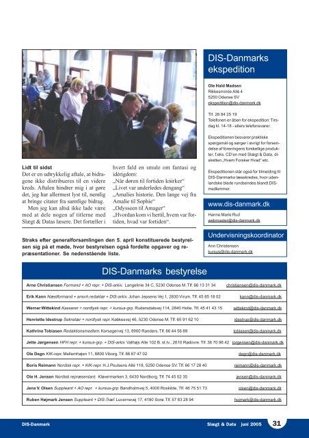 2005-2 slægt & data.pdf - DIS-Danmark