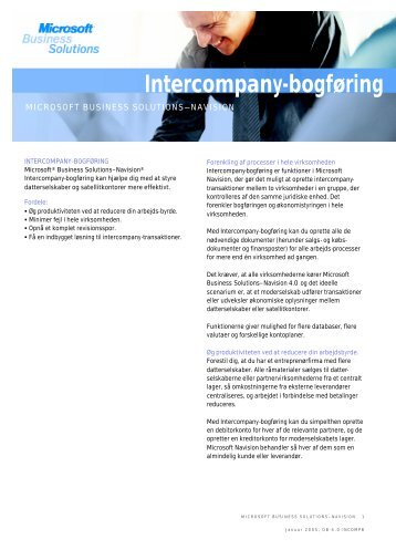 Intercompany-bogføring - Navision 4