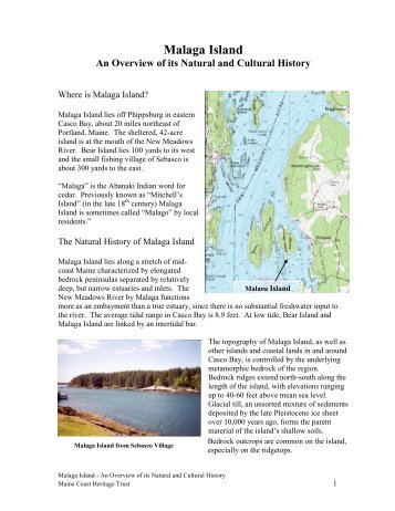 Malaga Island - Maine Coast Heritage Trust