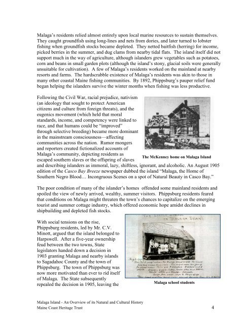 Malaga Island - Maine Coast Heritage Trust