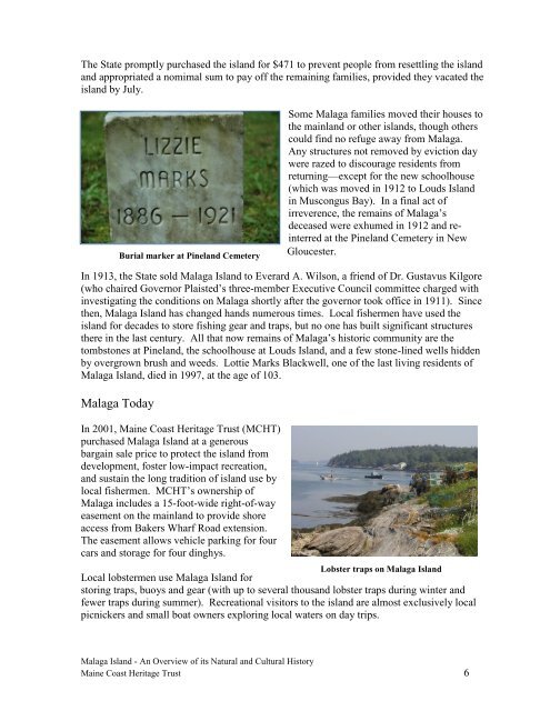 Malaga Island - Maine Coast Heritage Trust