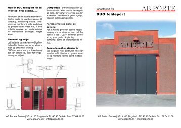 DUO foldeport - AB Porte