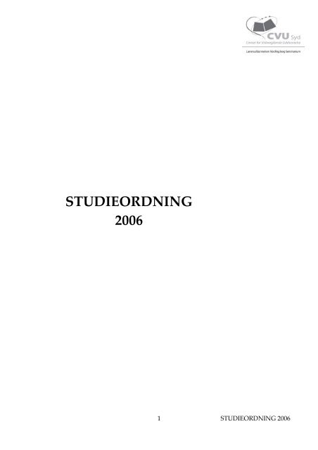 STUDIEORDNING 2006