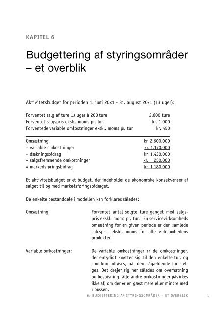 Budgettering af styringsområder – et overblik - Serviceoekonomi ...