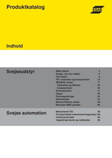 Produktkatalog - Manuelt svejse - Esab