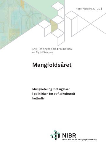 Mangfoldsåret - Norsk institutt for by- og regionforskning