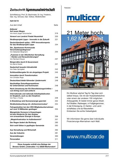 Zeitschrift - Kommunalverlag