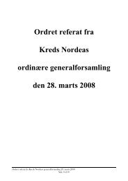 Ordret referat fra Kreds Nordeas ordinære ... - Danske Unions