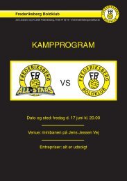 Kampprogram vs - Frederiksberg Boldklub