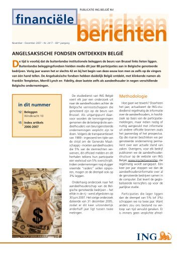 Financiële Berichten | 10.2007 - ING Onderneming