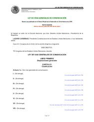 Ley de Vías Generales de Comunicación - Cámara de Diputados