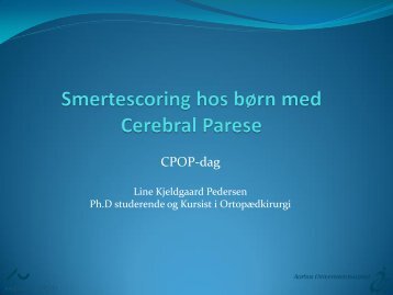 Smerter og CP - CPOP