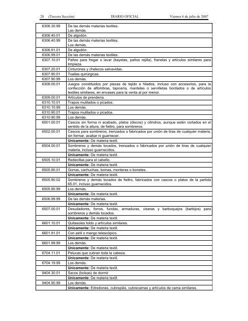 TERCERA SECCION SECRETARIA DE ECONOMIA