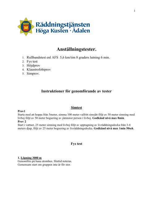 Anställningstester.