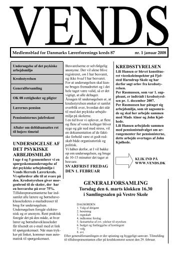 GENERALFORSAMLING - Vends Herreds Lærerkreds
