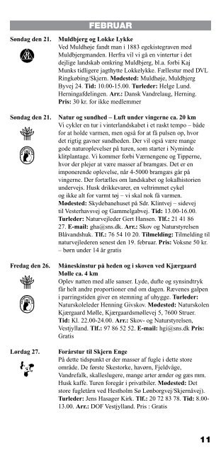 Aktivitetskalender - ud på tur - Struer kommune