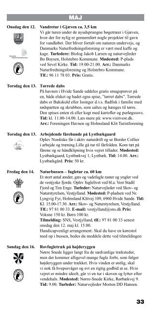 Aktivitetskalender - ud på tur - Struer kommune